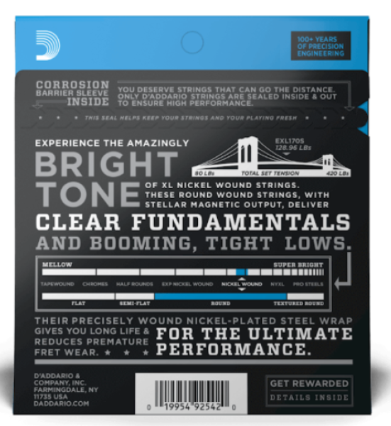 Preview: Daddario EXL170S Shortscale Bass Strings, 45-100